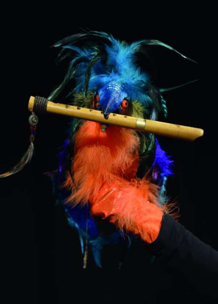 Kokopelli – ein seltsamer Vogel La Ninfea Jeannette Luft Familienkonzert Kinderkonzert Figuentheater Puppenspiel Mensch Puppe